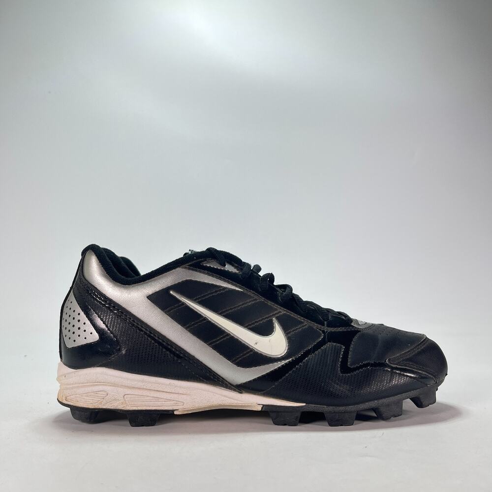 Nike Keystone Low Black Metallic Silver Baseball Cleats 375560-011 Mens Size 7.5